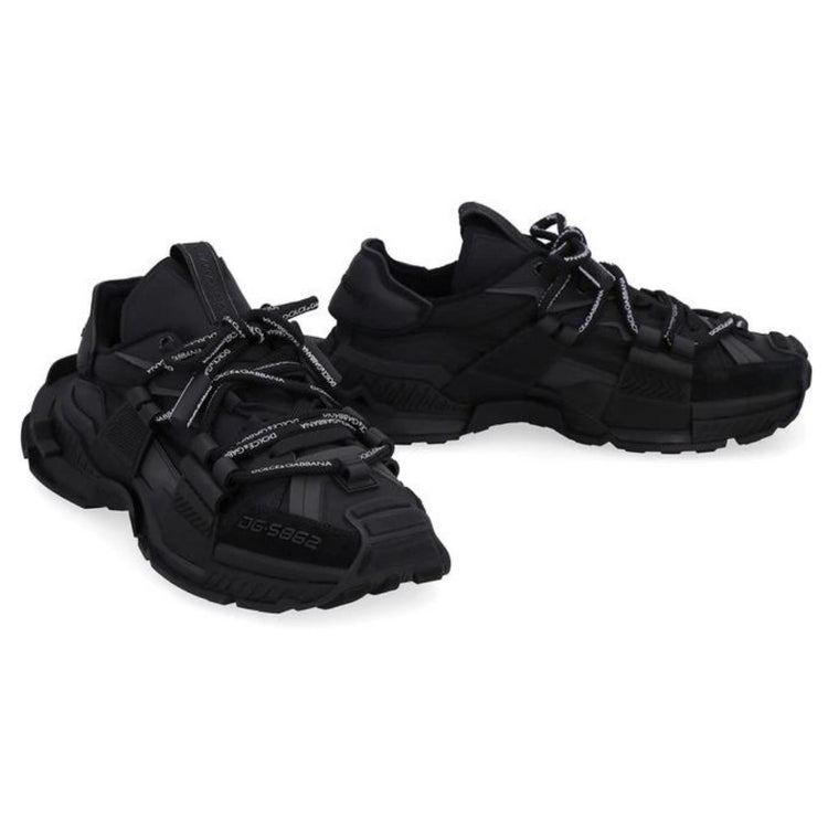 Space Low-Top Sneakers - Unisex, Black, Top Quality Design