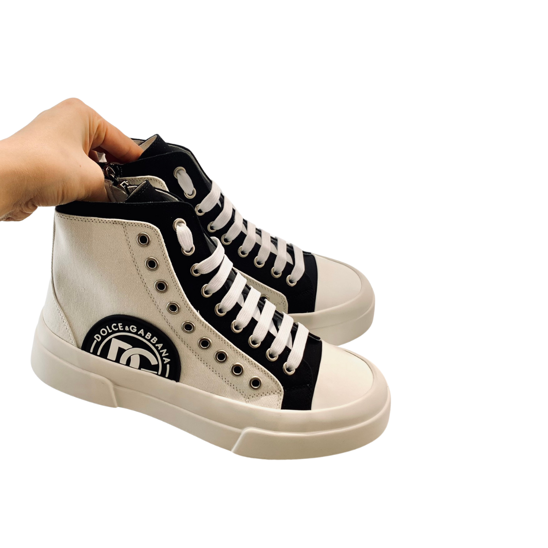 LIGHT MID-TOP DG LOGO Sneakers White - Stylish Quality
