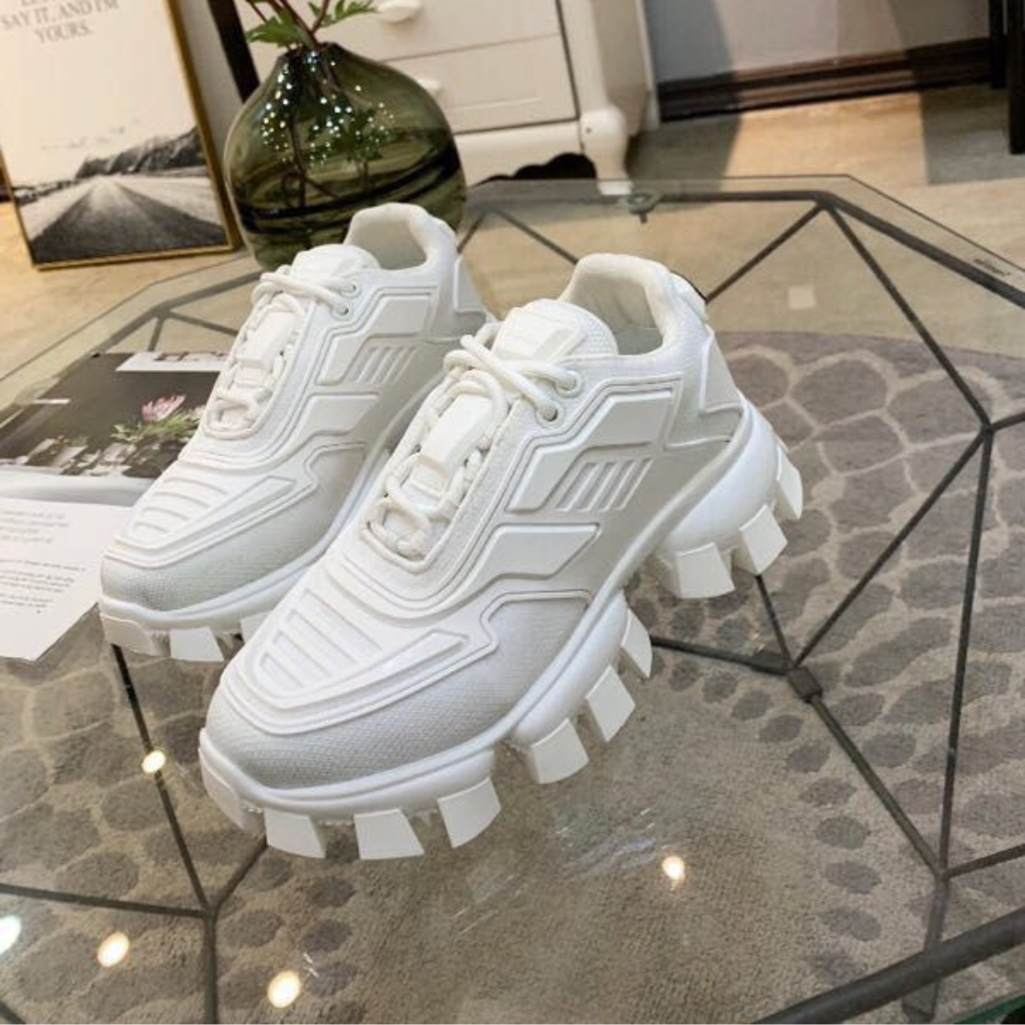 Cloudbust Thunder Sneakers in White - Luxurious Elegance